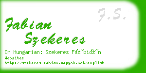 fabian szekeres business card